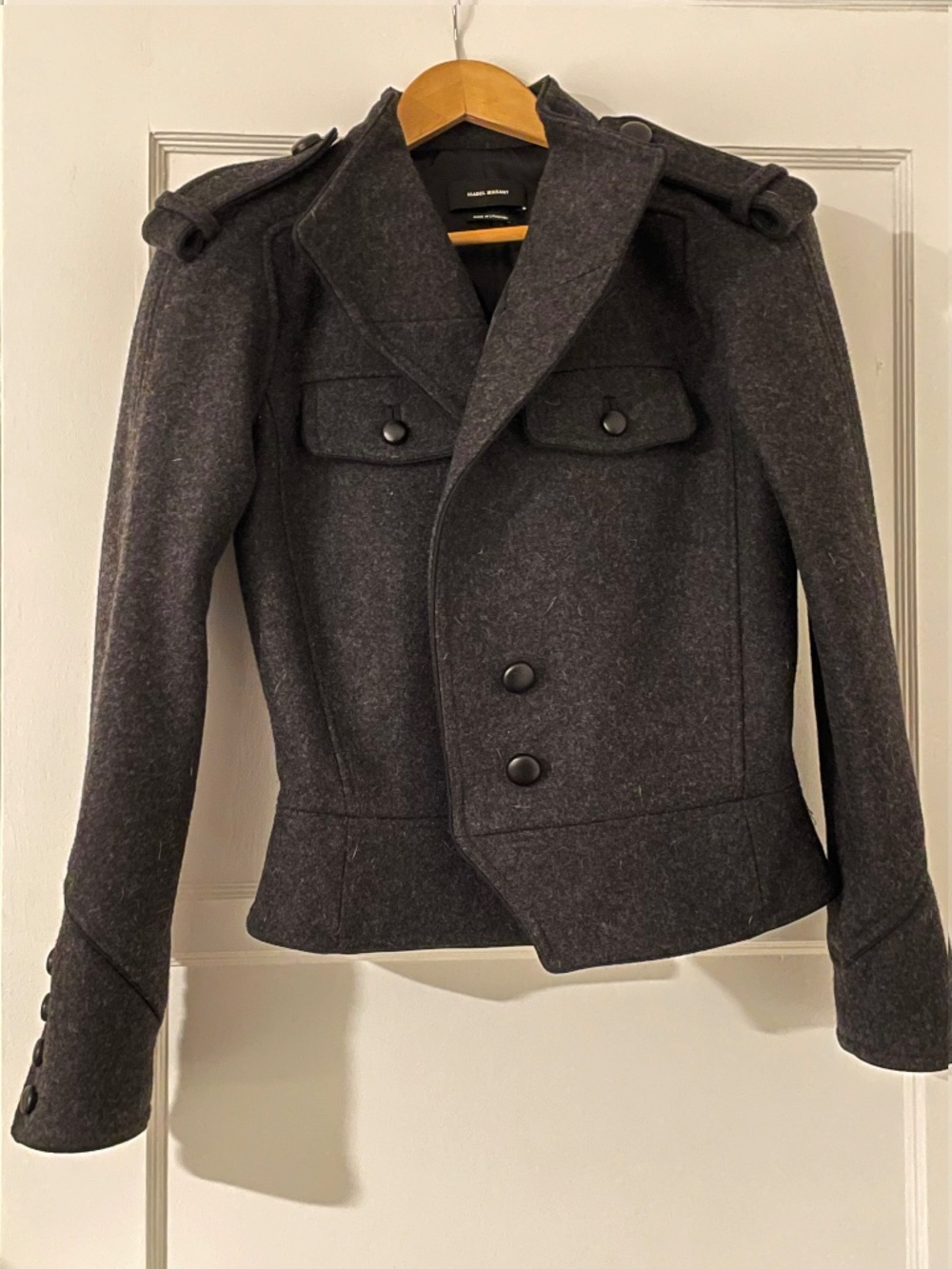 Isabel Marant Wool Military Cropped Jacket Women FR34
